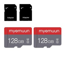 Pack Memory Cards TF Card 128GB with Adapter, C10 U3 UHS-1 A1, for Smartphone...
