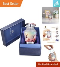 Tiny Pink Keepsake Urn for Ashes - Handcrafted Hummingbird Design, Gift-Ready