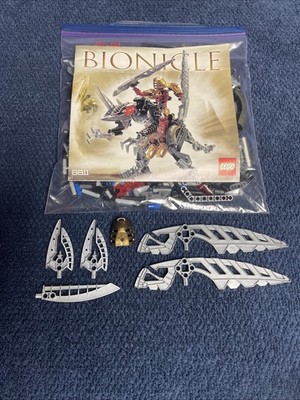 LEGO Bionicle Warriors 8811 Toa Lhikan and Kikanalo 100% Complete W/Instructions