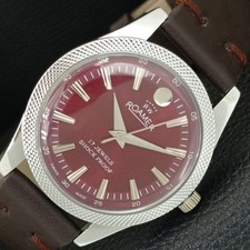VINTAGE ROAMER SWISS DRESS MAROON COLOR DIAL WATCH REFURBISHED a444906-1