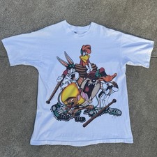 Vintage 1993 Looney Tunes Baseball All-Stars XL 90s Warner Bros Graphic Shirt