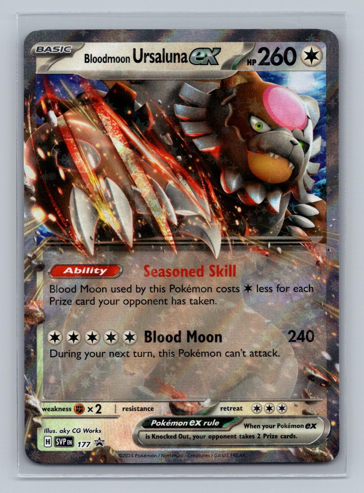 Bloodmoon Ursaluna ex 177 Holo Scarlet & Violet Pokemon Black Star Promo NM