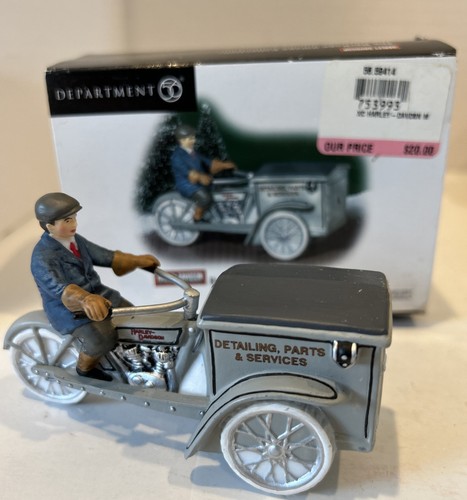 Dept 56 Christmas In The City HARLEY DAVIDSON MOTORCYCLE TRUCK 59414 Accessory - Picture 2 of 7