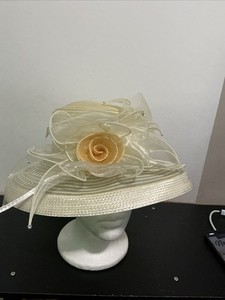 Mr. Hi\'s Classic Pillbox Hat Women Ivory White Pearl Butterfly Mesh Bow Tulle Mr Hi Hats | eBay main image 2