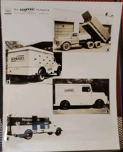 1949 Schnabel Company Pittsburgh Pennsylvania Truck Manufacturer Photo 7.5x10