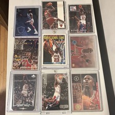 Topps NBA Michael Jordan Chicago Bulls 1994 Finest/Stadium Club 9-Card Lot MINT
