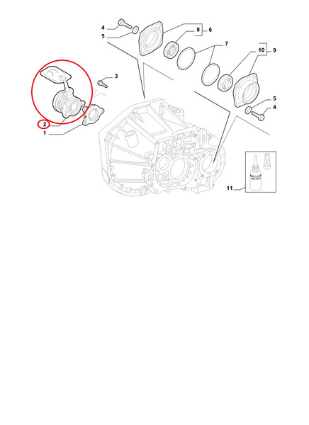 Kupplungsabzieher Fiat Idea - Stilo - Lancia Musa Original 55209138-image