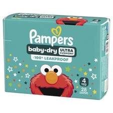 84 Count Pampers Diapers - Baby Dry - Size 4, Absorbent Disposable Infant Diaper 0.43 per diaper