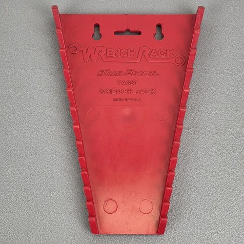 Blue Point YA381 Red Plastic Wall Mount Wrench Rack Organizer Made in USA 26