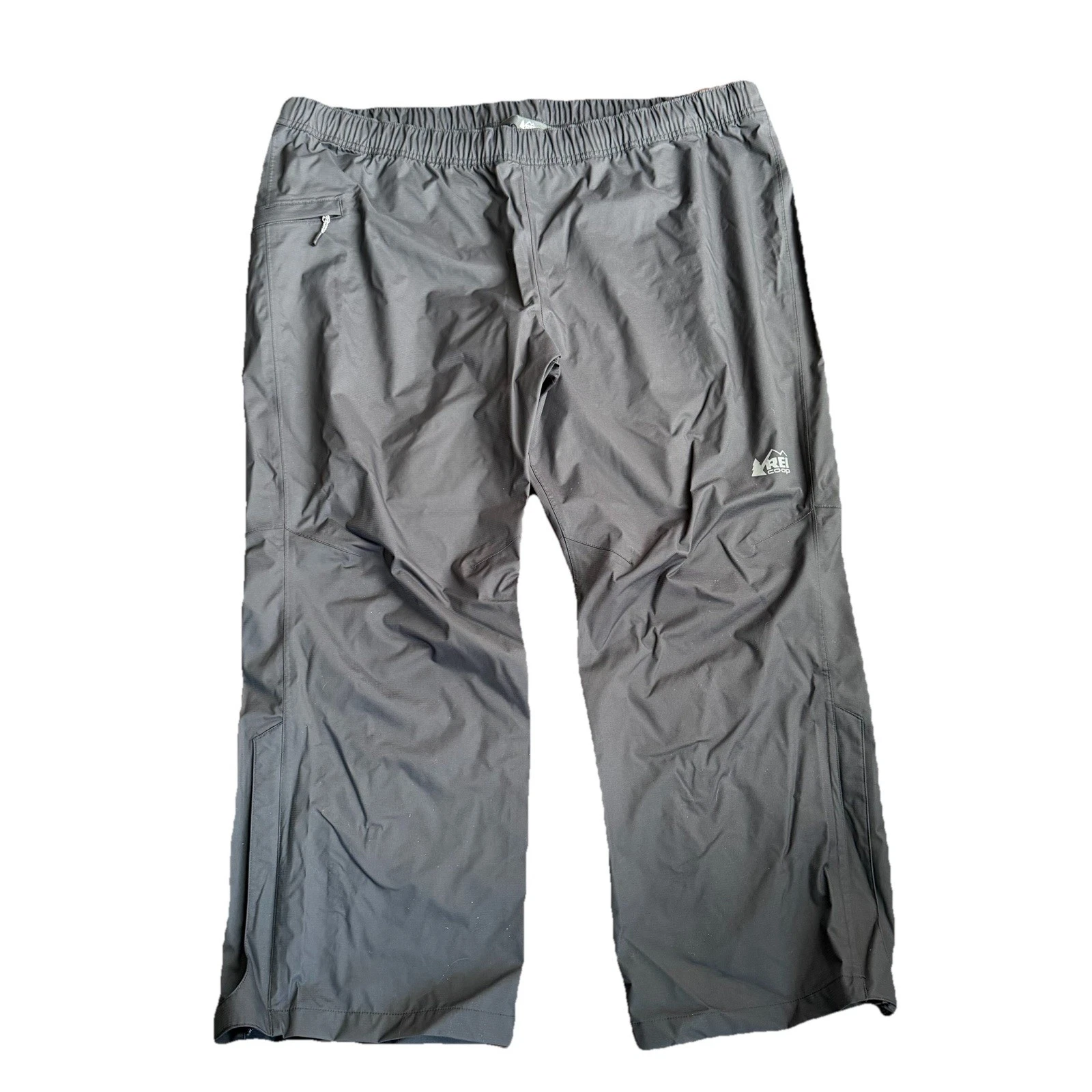 REI Essential Co-Op Rain Waterproof Pants Black Lightweight Men’s XXL Short