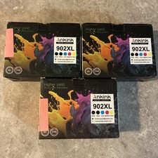 Three Sets Of 5-Packs: Ankink 902XL Ink set for HP Office Jet Pro - See Pics