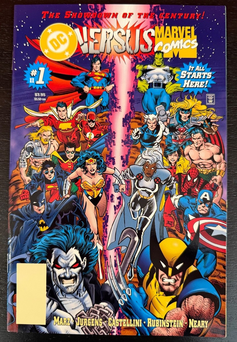 り*ら様 DCコミックス アメコミ　ヴィンテージ　まとめ　アメコミ② 1996 DC Versus Marvel # 1 Comic Book - NM - RARE 2nd Print - Clean