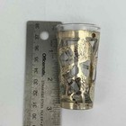 Sterling Silver 925 Overlay Shot Glass Set 4 Piece Floral Scrollwork Vintage — photo 7