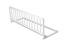 Extra Wide Wooden Bed Guard, White, 38cm High x 140cm Wide, Toddler