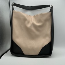 Nine West Leather Strap Purse Shoulder Bag Black And Cream