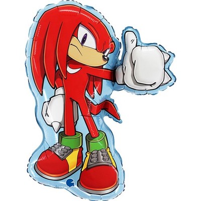 Sonic Folienballon - Knuckles, 26 Zoll, 50x54 cm, Grabo
