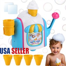 Bath Toys for Toddlers 3-5 Years, Bubble Ice Cream Maker Foam Bath Toys