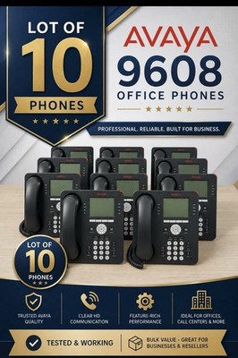 Lot of 10: Avaya 9608 Business IP Phones Office Desk Phone Corporate Multiline