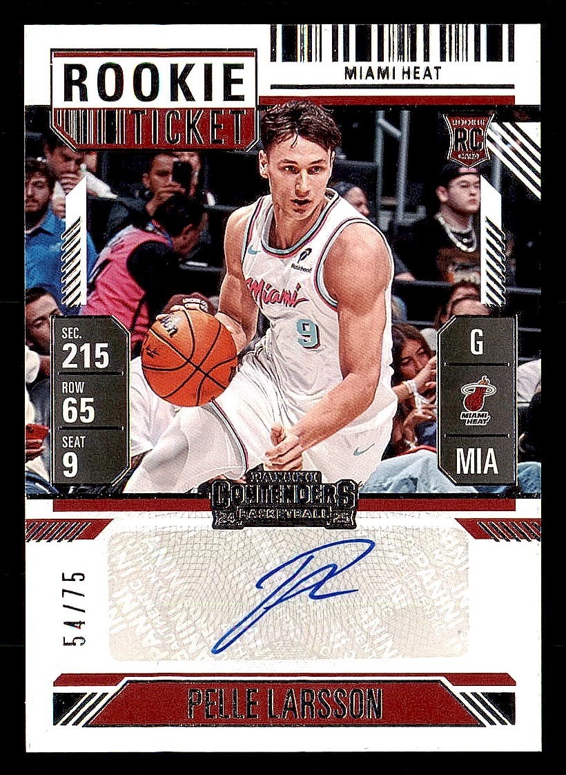 2024-25 Panini Silhouette #RST-PEL Pelle Larsson Rookie Season Ticket #/75