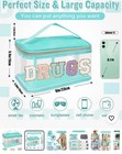 Chenille Letter Clear Makeup Bags Hair Pouch, Preppy Patch Makeup Bag Zipper wi — photo 5