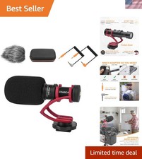Compact CVM-VM10II Shotgun Microphone - Universal Compatibility for Vloggers