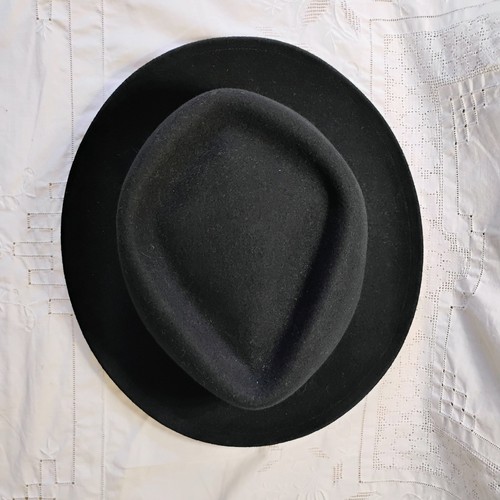 Goorin Bros Fedora Hat Black Size Extra Large XL 100% Wool 100-1304 BLK USA Made - Picture 6 of 10