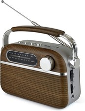 LLOYTRON "Vintage" Style AM/FM Radio with MusicStream- Portable and Rechargeable