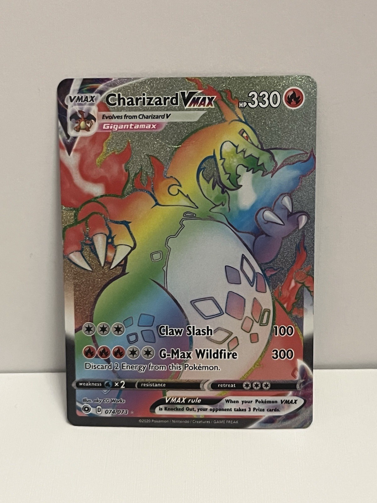 Pokemon Card- Charizard VMAX (Secret) Champion's Path #74/73 MP