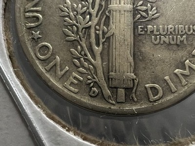 1945 D D/D 10c RPM Mercury Silver Dime Coin RPM VF Circ