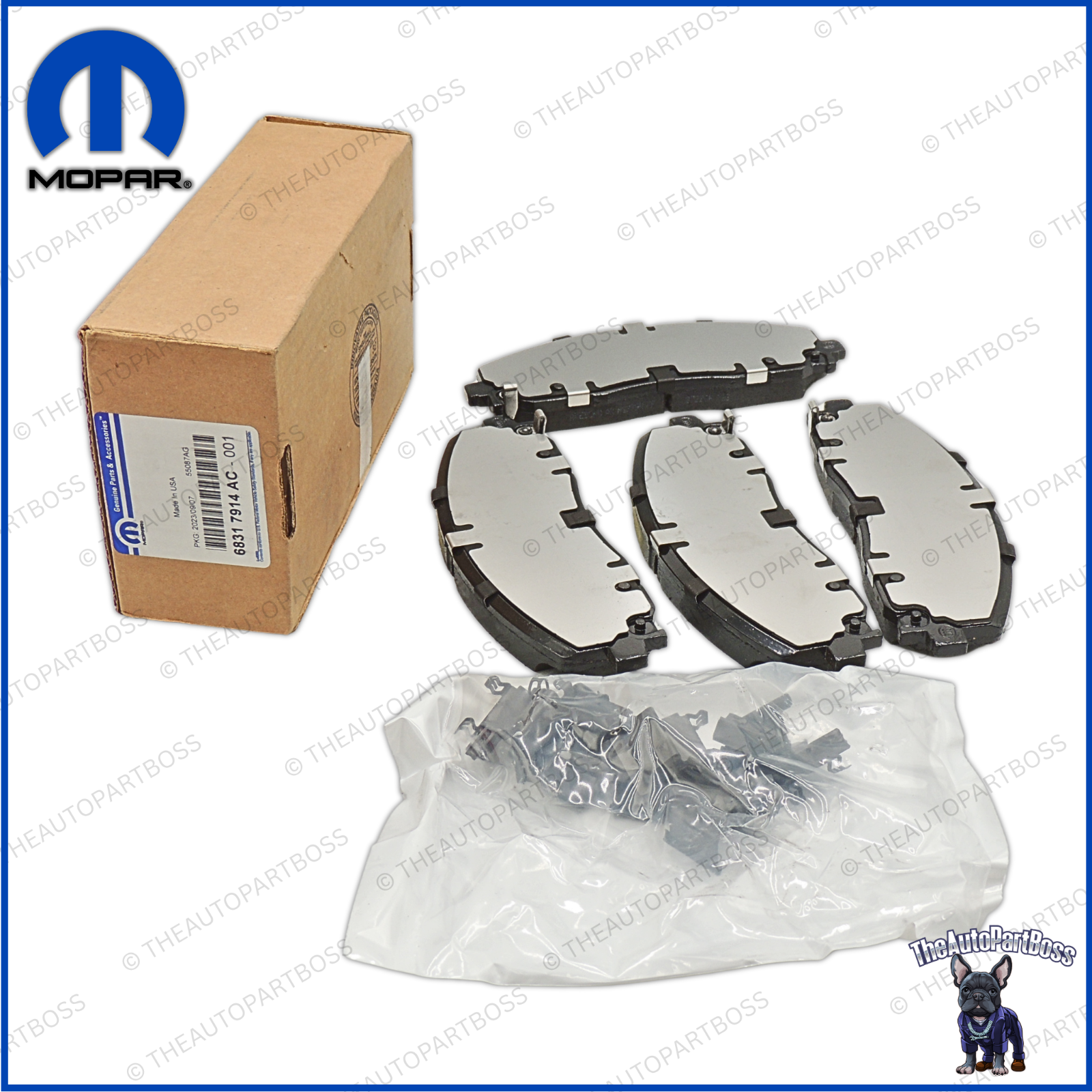 Front Disc Brake Pad Kit Genuine Mopar 68317914AC