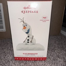 Hallmark 2016 Keepsake Olaf Peekbuster Magic Motion Disney Frozen Ornament