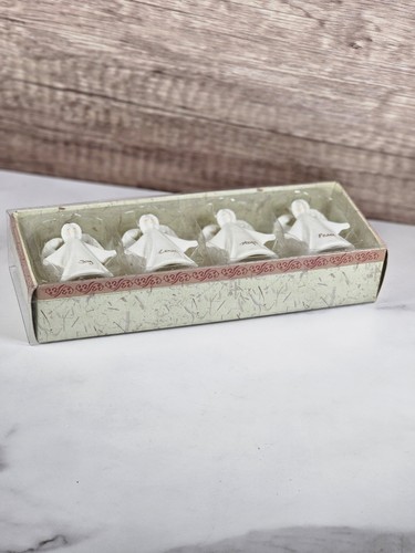 RUSS "A Touch of Grace" Porzellan Engel Ornamente Figuren 4er Set OVP - Bild 5 von 14