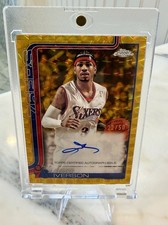 2025 Topps Chrome Allen Iverson GOLD AUTO /50!! 76ers legend 🏀🏀