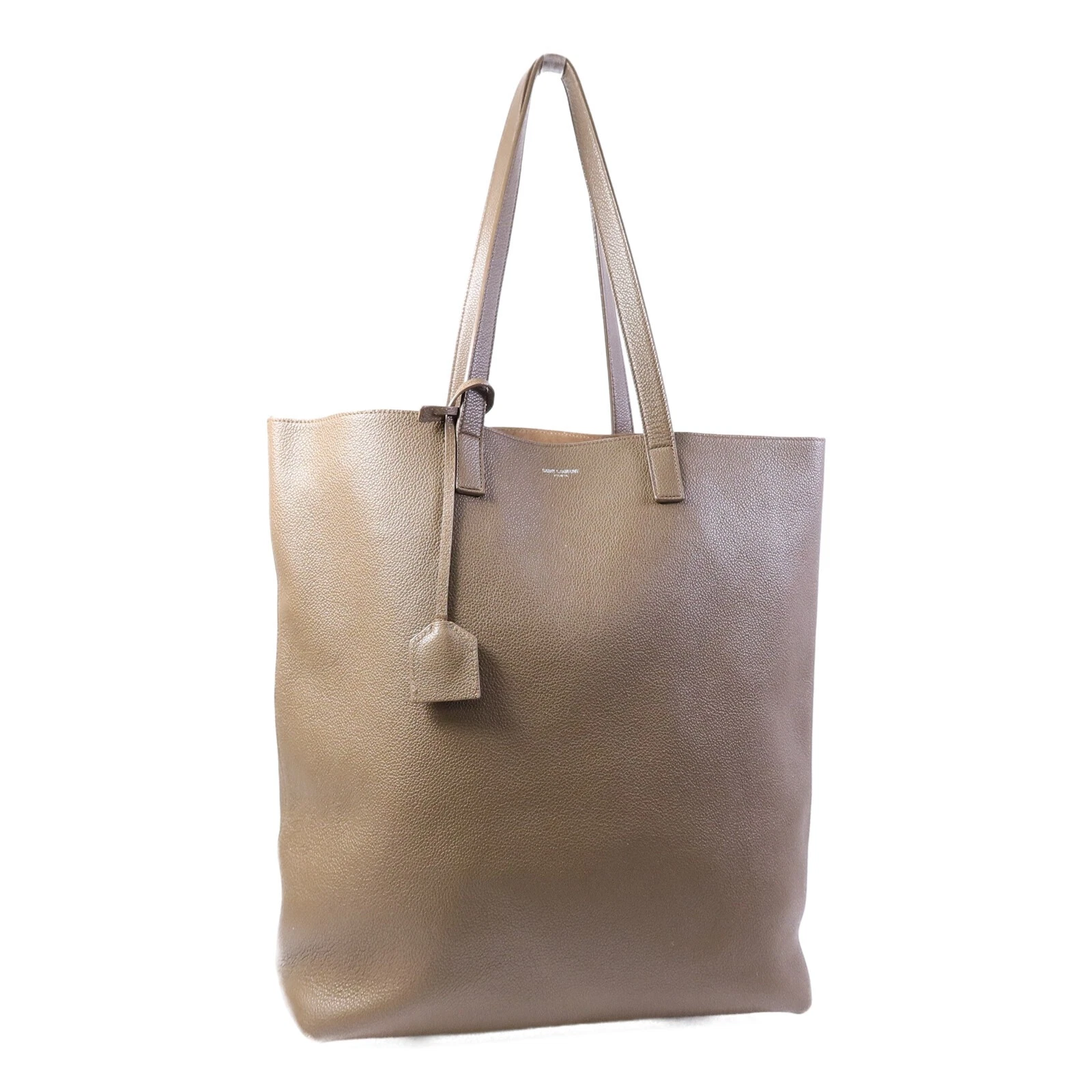 *15%OFF* SAINT LAURENT YSL SHW Tote Bag 676657 Calfskin Leather Brown