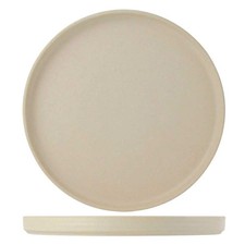 Tuxton China Inc Zion 10-3/4" Matte Beige Porcelain Straight Side Plate -1 Dz