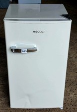 Ascoli Retro Mini Fridge 85L, Compact Refrigerator Under Counter Creamy White