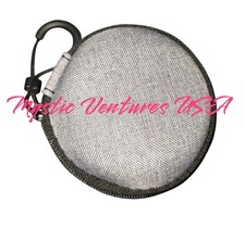 Small Electronic Carrying Case Semi-Hard Shell Protection Zippered for Earbuds