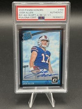 2020 Panini Honors Optic (RC) Josh Allen Black Velocity Auto 1/1 Authentic