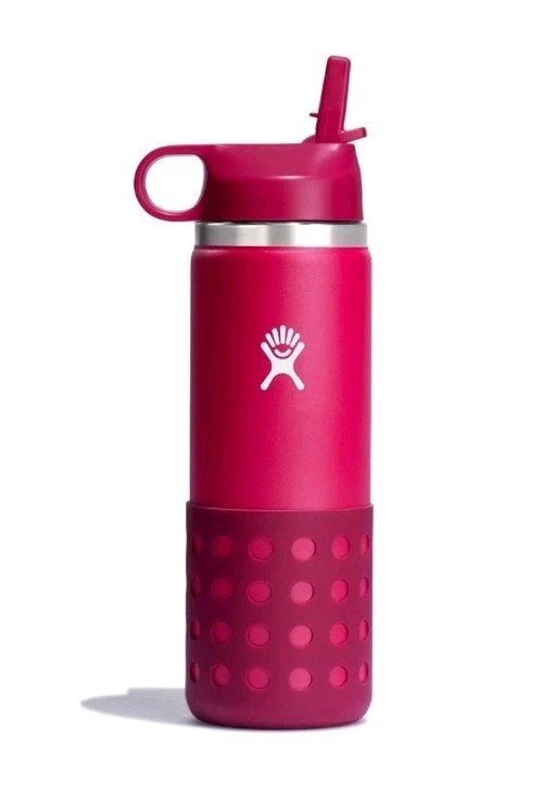 Hydro Flask Kids Wide Mouth Bottle 20 Oz Peony Hot Pink Wide