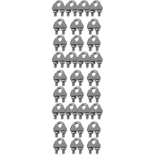 Set of 3 Stainless Steel Cable Fasteners Clips Sturdy Wire Rope Clamps