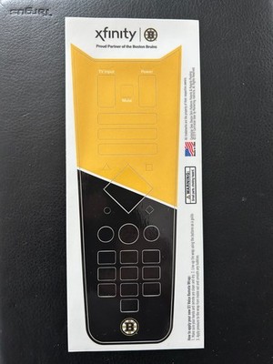 NEW Comcast/Xfinity Skin/Sticker Xfinity XR15 Voice Remote Boston Bruins