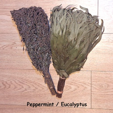 Set of 2 peppermint / eucalyptus sauna brooms Whisk Broom Venik accessories /