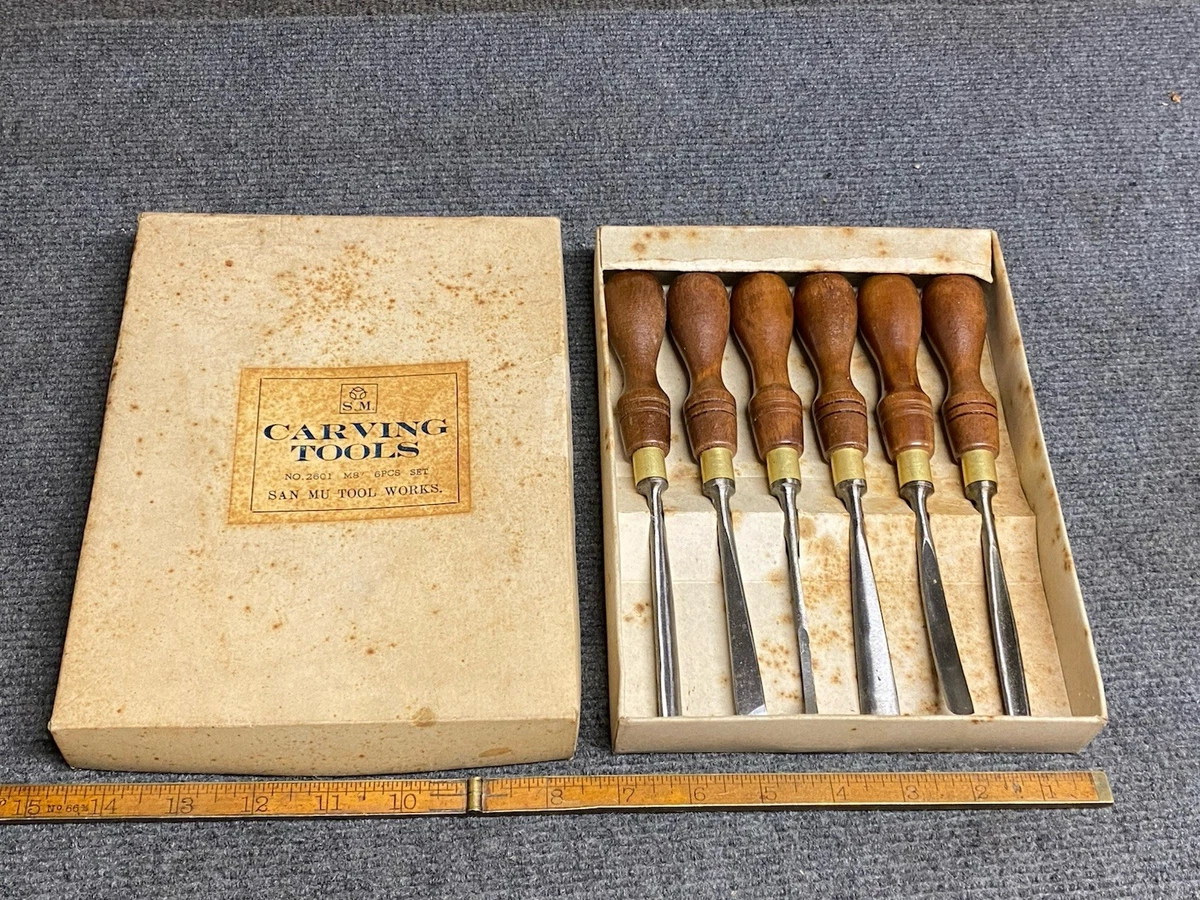 鮪(シビ)木彫り 25+ Japanese Carving Tools In Collectible Chisels for sale