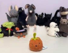 Jellycat Extremely Rare Retired Small Fluffy Pumpkin Brand New With Tags Genuine