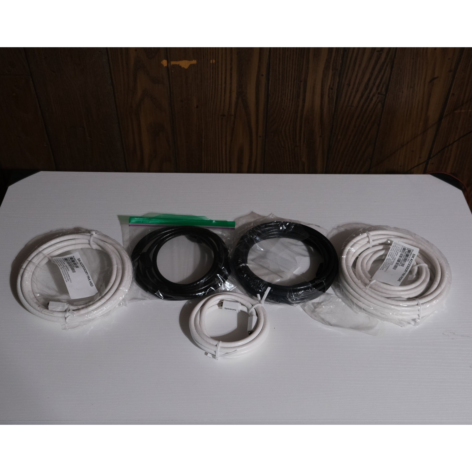 Spectrum RG6 Coaxial Cable Set with 5 Unused Cables for TV and Internet Setup