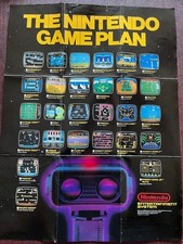 THE NINTENDO GAME PLAN POSTER 12X16 1986 ORIGINAL POSTER