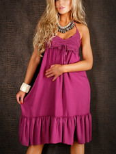 SUMMER DRESS LACE ACCENT __ Size: S, M, L __ ITALY