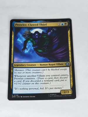 NM Prowler, Clawed Thief, MTG, Marvel's Spider-Man, Magic the Gathering, 138