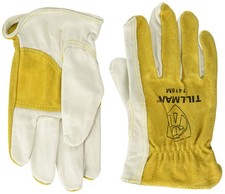 Tillman 1418 Reinforced Top Grain/Split Cowhide Drivers Gloves, Medium, Brown