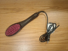 Simply Straight Black Ceramic Hair Straightener Brush w/Cord